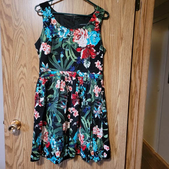 Floral Lined Summer Dress with Peek a Boo Back - Picture 1 of 3